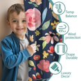 thumbnail image 3 of Blackout Kids Curtains,Pioneer Flower Floral Print Pattern Childrens Insulated Curtains Set Of 2,Bedroom Essentials,Toddler Room Decor 42"x63", 3 of 5