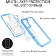 thumbnail image 6 of For Apple iPhone 13 Pro (6.1") Heavy Duty Rugged 3 in 1 Hybrid Shockproof Full Body Bumper [Military Grade] Transparent Protective Cover ,Xpm Phone Case [Blue], 6 of 7