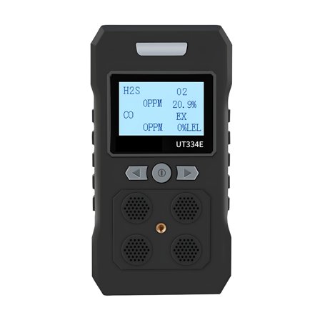 GJX Gas Leak Detector Handheld 4 In 1 Air Quality Monitor Carbon Monoxide Detector H2S O2 EX Gas Tester, Portable
