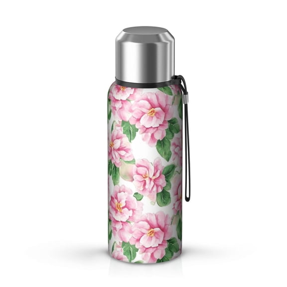 20 Oz Pioneer Flower Coffee Tumbler Double Wall Insulated Stainless Steel Water Bottle | Metal Reusable Thermoses Flask with Cup Cap | Leak & Sweat Proof with Anti-Dust Lid