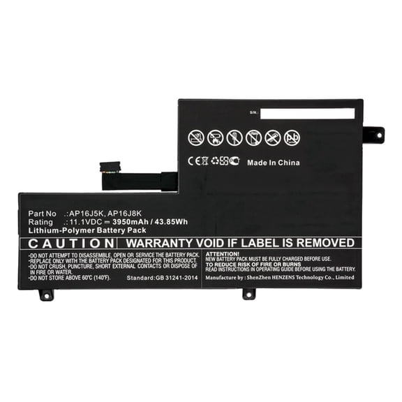 Batteries N Accessories BNA-WB-P10335 Laptop Battery - Li-Pol, 11.1V, 3950mAh, Ultra High Capacity - Replacement for Acer AP16J5K Battery