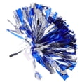 thumbnail image 4 of Pompón de animadora, pompones de porristas de lámina metálica azul y plateada para adultos, accesorios para animar fiestas deportivas y bailes, 4 of 6