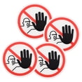 thumbnail image 6 of OUNONA 4pcs Do Not Touch Warning Signs Self Adhesive Warning Decals Removable Label Stickers, 6 of 8