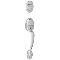 Schlage F58 PLY 625 Plymouth Exterior Handleset with Deadbolt, Bright Chrome (Exterior Half Only)