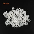 thumbnail image 2 of Cable Tie Base Saddle Type Mount Wire Holder Permanently Anchor To Wall Desk 19.6x9.5x5mm White 50 pcs, 2 of 3
