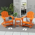 thumbnail image 2 of Polytrends  Laguna 3-Piece Poly Adirondack Rocking Chairs and Side Table Set Orange, 2 of 5