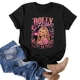 thumbnail image 2 of Dolly Shirt for Women Butterfly Portrait Graphic Tee Country Music T Shirt Short Sleeve Crew Neck Casual Western Top, 2 of 5