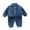 Blue, variant on LIaqionyy Newborn Baby Clothes Boys and Girls Fall Winter Padded Thickened Warm Homewear 2PCS Set Fleece Fuzzy Clothes