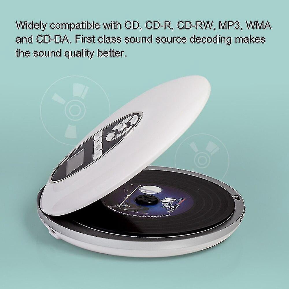 Cd Players Recorders Round Style Portable Cd Player Headphone Hifi Music Reproductor Cd Walkman Discman Player With Aux