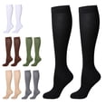 thumbnail image 6 of Dengjunhu Women Solid Color Sports Compression Stockings Cycling Running Knee Length Socks, 6 of 7