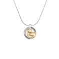 thumbnail image 2 of Delight Jewelry Goldtone Large Best Friend Heart with Crystal - Hockey Ring Charm Necklace, 18", 2 of 4