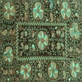 thumbnail image 1 of Ahgly Company Indoor Square Abstract Turquoise Blue Modern Area Rugs, 6' Square, 1 of 4