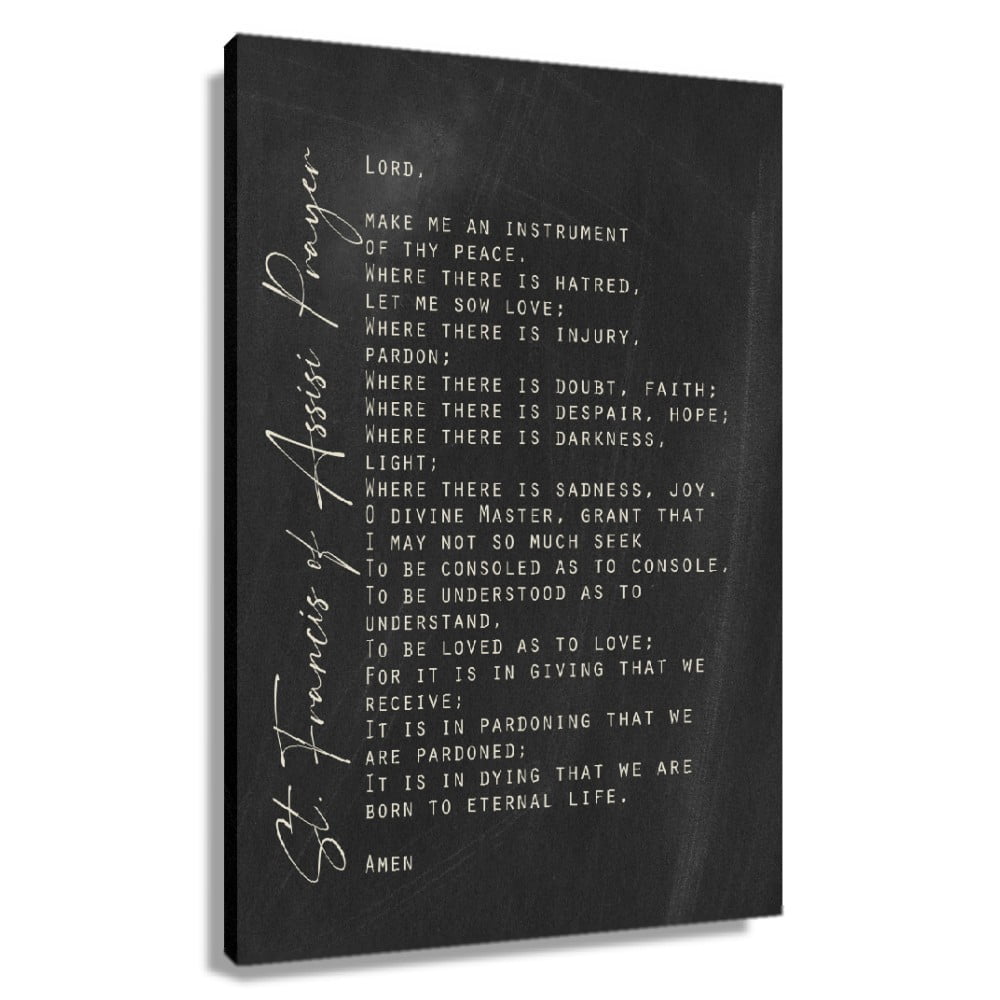 St. Francis Of Assisi Prayer Quotes Wall Art Modern Artwork Decor