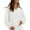 White, variant on Women's V-Neck Lace Detail Sweatshirt, Soft Puffed Sleeve Pullover Top with Ribbed Trim, Cropped Casual Loose Fit Tops for Fall Fashion and Daily Comfort Wear Beige L