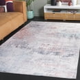thumbnail image 3 of SAFAVIEH Santa Monica Norbert Abstract Polyester Area Rug, Beige/Teal, 8' x 10', 3 of 13