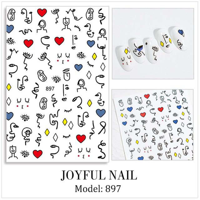 Adhesivo para uñas de ojo azul de gama alta, 1 Uds., adhesivo para ojos exquisito, deslizador de uñas autoadhesivo, apliques de belleza para decoración de uñas Tan Jianjun unisex