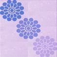 thumbnail image 1 of Ahgly Company Machine Washable Indoor Square Transitional Purple Mimosa Purple Area Rugs, 4' Square, 1 of 7