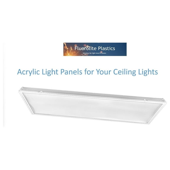 Clear Prismatic Ceiling Lighting Panels | 23.75"x 47.75" | 0.100" Thickness | Fluorescent Lighting for Overhead Fixture Cover | Fluorescent Light Cover | Fluorolite Plastics| 4 Pack