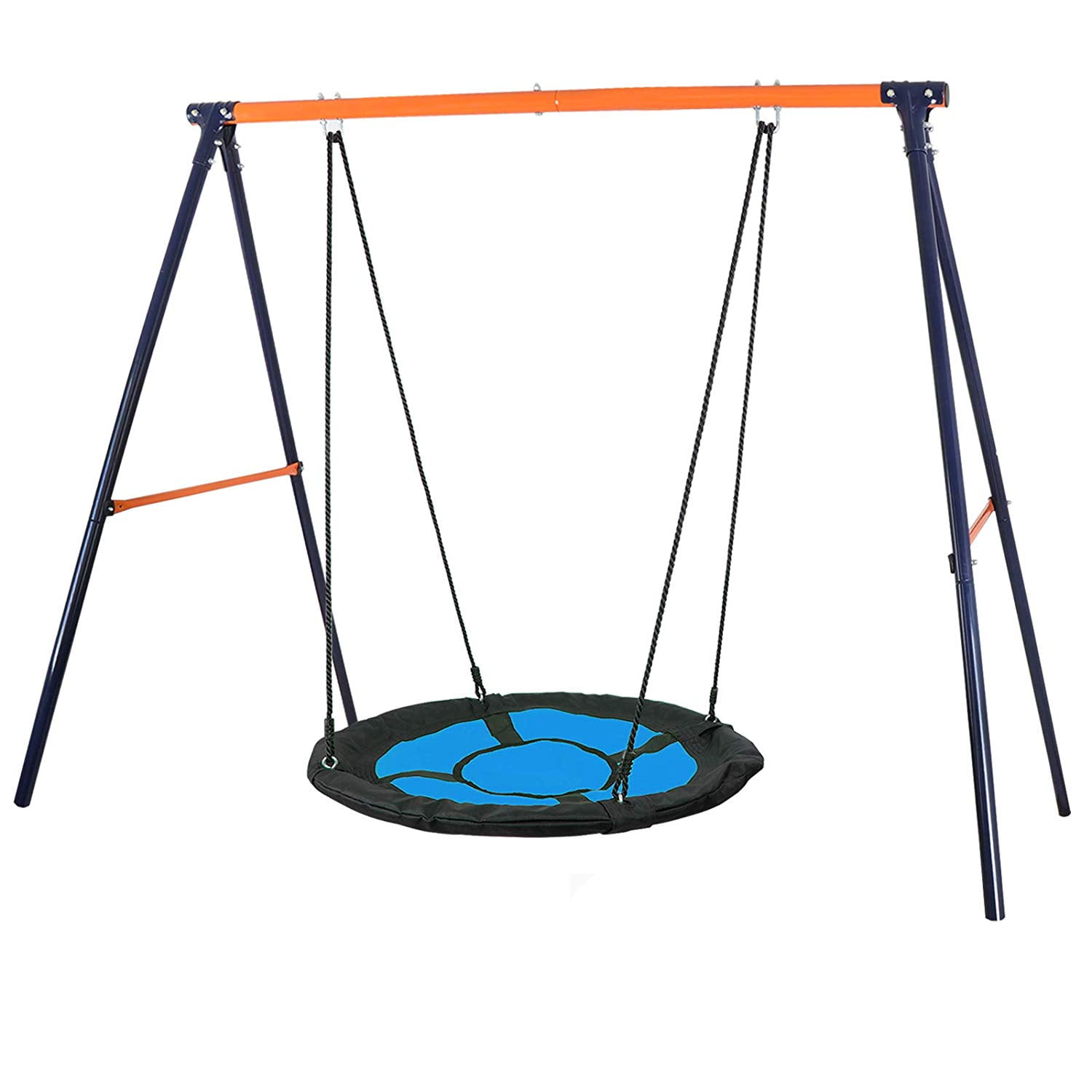 40 Inch Combo Kids Web Tree Saucer Swing Set and All-Steel All Weather Stand 
