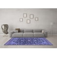 thumbnail image 3 of Ahgly Company Machine Washable Indoor Round Persian Blue Traditional Area Rugs, 6' Round, 3 of 4