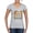 Heather Grey, variant on Pumpkin Spice Latte Skeleton Orange Black and White Halloween Women Standard V-Neck Tee, White, XX-Large