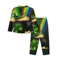 thumbnail image 2 of Goofa St. Patrick's Day4 Printed Women’s 2 Piece Pajama Set Super,Pajamas Women's Long Sleeve Sleepwear Soft Button Down Loungewear Pjs Lounge Set Nightwear-XX-Large, 2 of 9