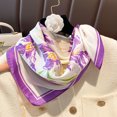 thumbnail image 4 of 2023 Diseño de moda 70X70CM Bufanda de seda cuadrada Banda para el cabello para mujer Chales de satén estampados Pañuelo para el cuello Bandanas para mujer, 4 of 5