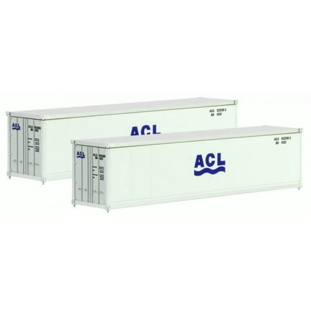 - Micro-Trains MTL Z-Scale 40ft Smooth Side Intermodal Containers ACL (2-Pack)