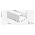 thumbnail image 5 of Dispensador de pañuelos faciales Contenedor de caja Organizador de servilletas rectangulares Estante para colgar en la pared Cassette de almacenamiento de desechos sin clavos $ Toalla de papel, 5 of 5