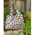 thumbnail image 7 of Wrapables Large Foldable Tote Nylon Reusable Grocery Bags, Rainbow Butterflies, 7 of 7