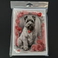 thumbnail image 3 of Bouvier des Flandres Valentine Roses Greeting Cards Pack of 8 7 in x 5 in, 3 of 3