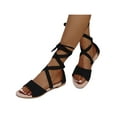 thumbnail image 6 of Avamo Women's Summer Ankle Strap Lace Up Gladiator Sandals Beach Espadrilles Casual Shoe, 6 of 8