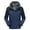 Navy, variant on Windproof Windbreaker 3-in-1 Raincoats for Women with Detachable Hood Hiking Waterproof Rain Jacket Outdoor Coat (Large, Green)