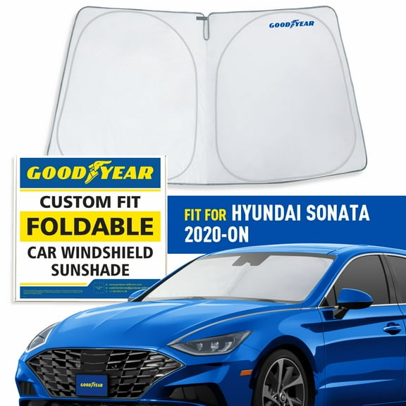 Goodyear Foldable Windshield SunShade for Hyundai Sonata 2020-2025, Car Accessories, Sunshade Cover, Sun Shade Car Windshield, Window Sun Blocker - GY008335
