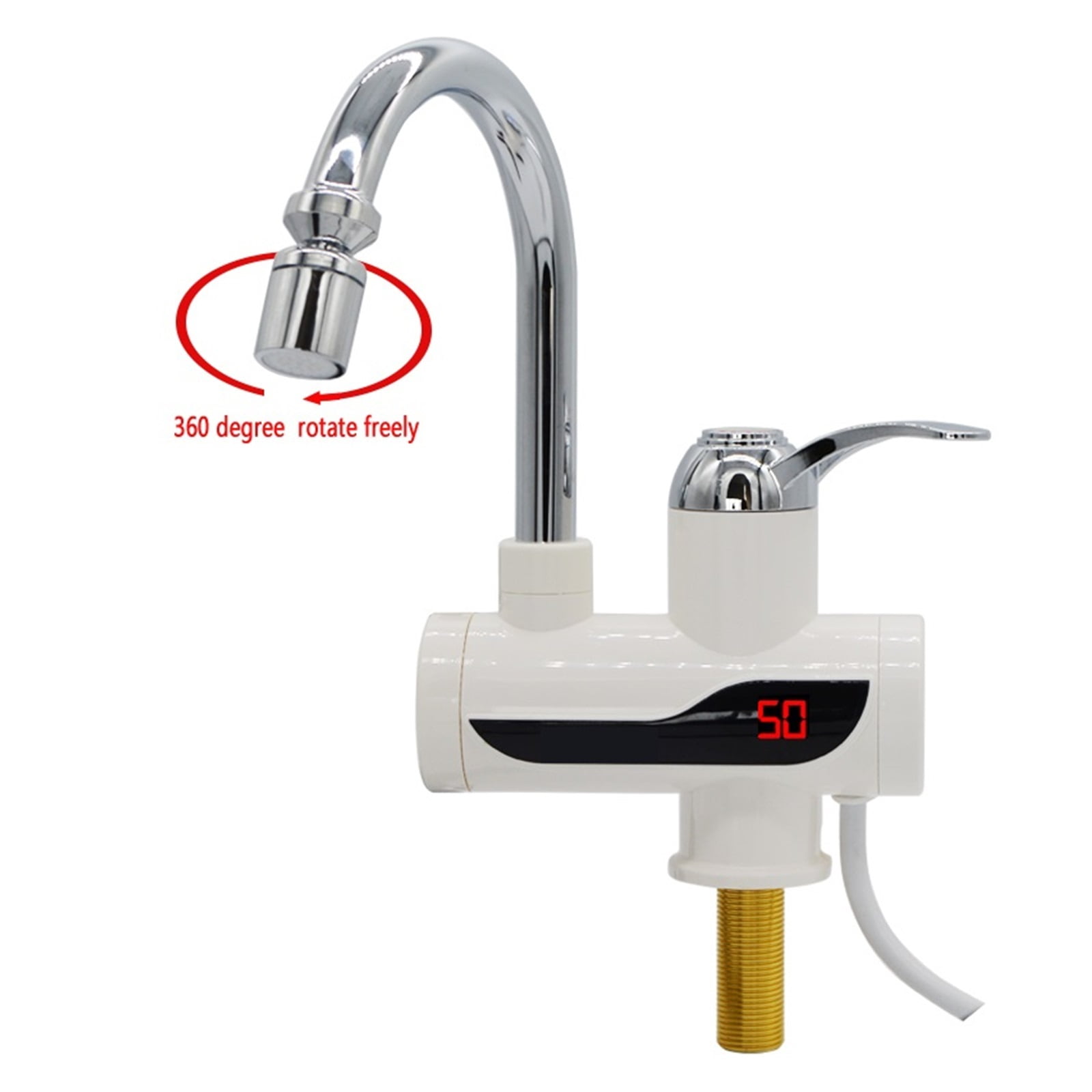 Tankless Instant Water Heater,Electric Hot Water Faucet Heating Kitchen Tap, With Temperature Display ,Easy to Install