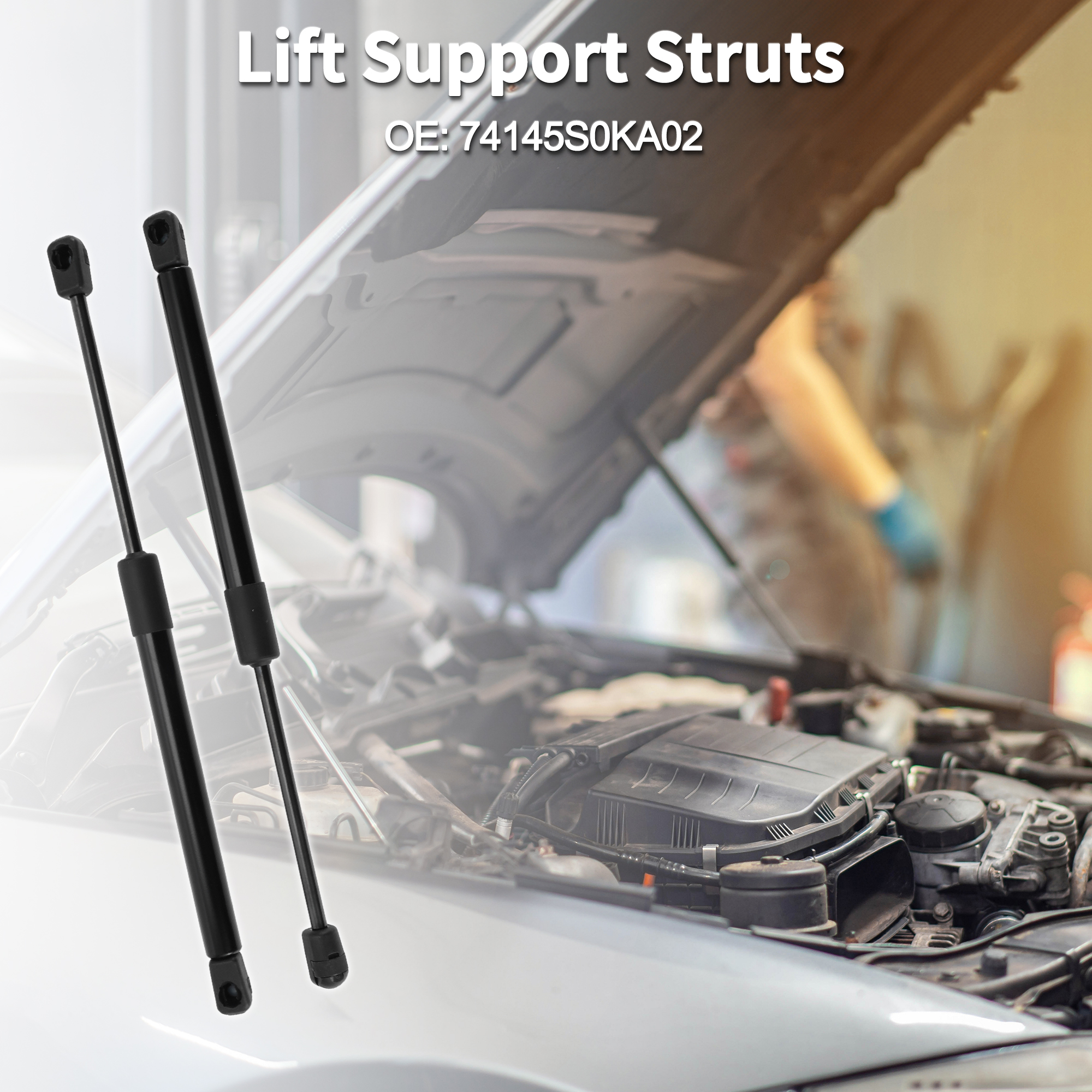 Unique Bargains 2Pcs Lift Supports for Acura TL 2002-2003 No.74145S0KA02 Front Hood
