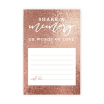 Koyal Wholesale Share a Memory Cards, Rose Gold Glitter Cards for Wedding, Baby Life Memories, 4" x 6", 52-Pk