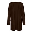 thumbnail image 6 of SDNall Lightweight Cardigans for Women Color Long Sleeve Casual Tops Blouse with Pocket Cardigan Womens Cardigan (Brown, Sizes S-XXL), 6 of 9