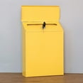 thumbnail image 4 of Lockable Mailbox Hanging Comment Deposit Drop Box Key Envelopes Newspapers Magazines Secure Postbox room and home Decor - Yellow, 4 of 6