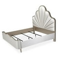 thumbnail image 4 of Michael Amini Malibu Crest Queen Scalloped Panel Bed - Porcelain/Chardonnay, 4 of 13