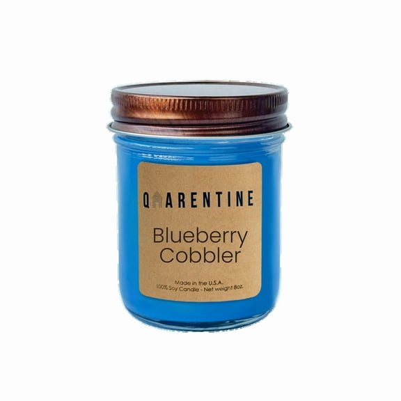 Natural Organic Blueberry Cobbler Soy Wax Candle, Fruity & Sweet Aroma, Aromatherapy & Massage Oil - Quarentine Essentials by Carla Miles
