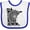 White and Royal, variant on Inktastic Minnesota Silhouette Mandala Boys or Girls Baby Bib