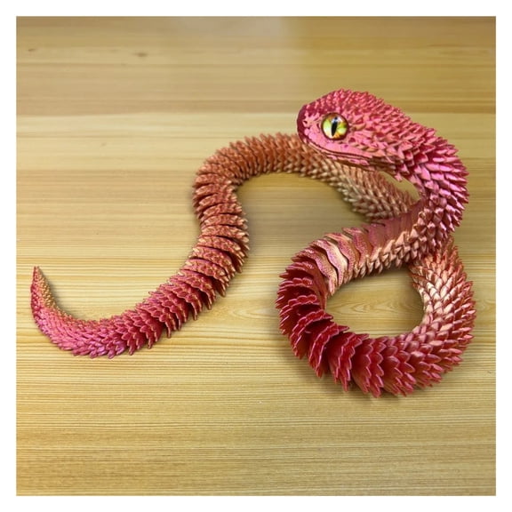 1pc 60cm  3D Printed Snake Movable Joint Simulation Snake Action Figures Home Office Desktop Ornament Birthday Gifts