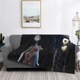 thumbnail image 2 of Goofa The Nightmare Before Christmas Pattern Fleece Throw Blanket for Couch, Soft Checkered Flannel Blanket for Sofa, Warm Cozy Decorative Blanket Fall Decor Gift-80"x60", 2 of 6
