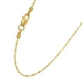 thumbnail image 4 of JewelStop 14k Solid Gold 1mm Bar Bead Ball Chain Necklace 16" 18" 20", 4 of 6