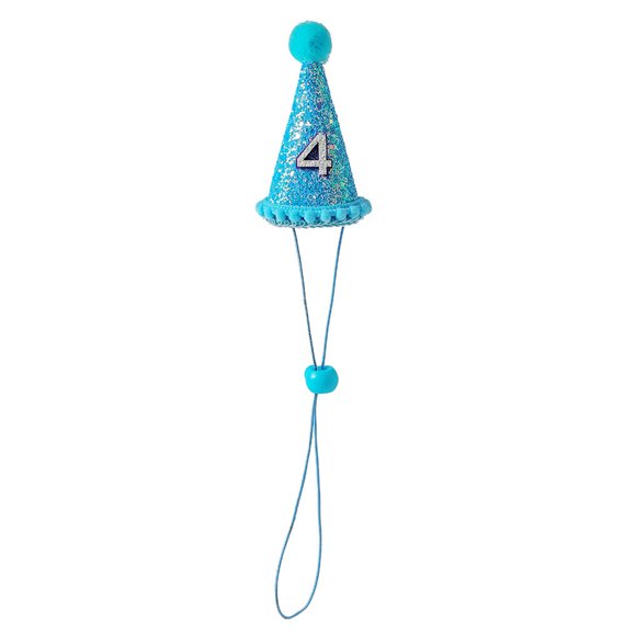 Pet Birthday Hat Festive: Mesh Lovely Cat Party Hat Dog Costume Cap with Lanyard