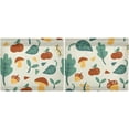 thumbnail image 3 of Mushroom Kitchen Curtains 2 Panels UV Protected Tier Curtains, Half Window Curtains Kitchen Tiers for Guest Room Bathroom Sink Laundry Room Basement,24"x27", 3 of 7