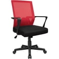 thumbnail image 1 of Shahoo Office Chair Swivel Mesh Task Seat with Ergonomic Mid-Back, Waist Support, Red, 1 of 4