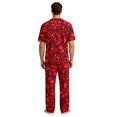 thumbnail image 6 of CCRFTGI Men's Pajama Sets Summer Pjs Short Sleeve Camo Sleepwear Lightweight Pajamas 2 Pieces with Pockets Deep Red S, 6 of 6