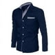 thumbnail image 1 of Camisas De Vestir Para Hombre Azul para hombre de lujo de manga larga Casual Slim Fit elegante camisas de vestir (Navy, M), 1 of 7